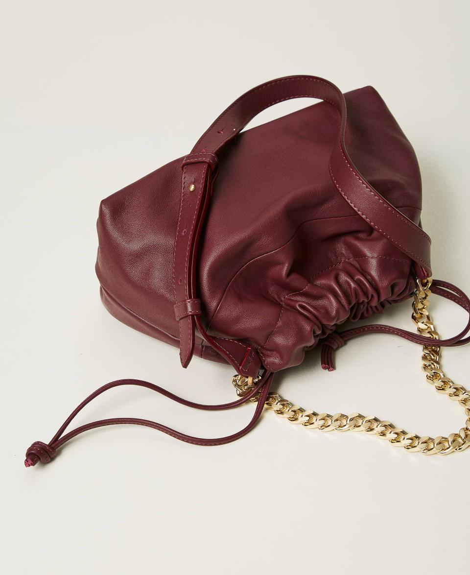 Twin Set Borsa a tracolla in pelle con coulisse Vendita Calda