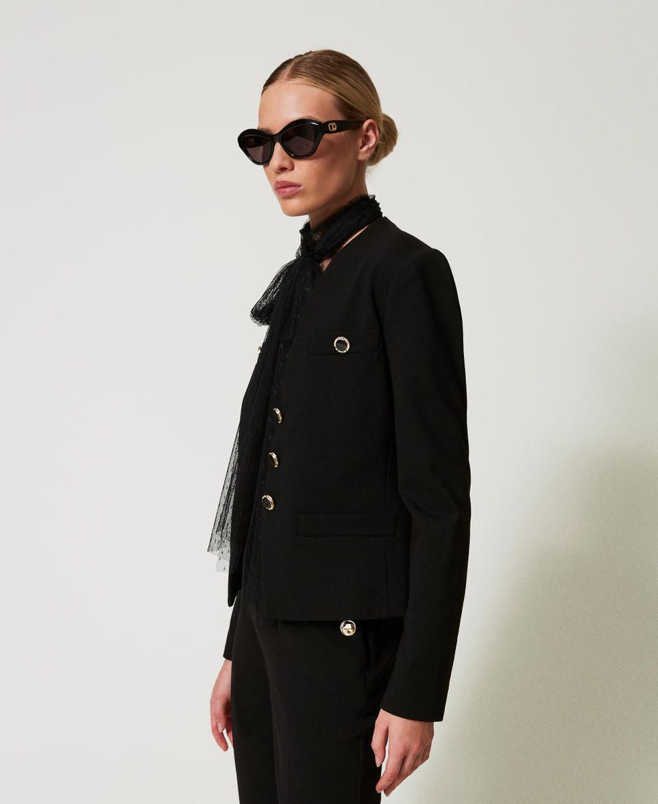Twin Set Giacca blazer con bottoni gioiello Sconto di tempo limitato