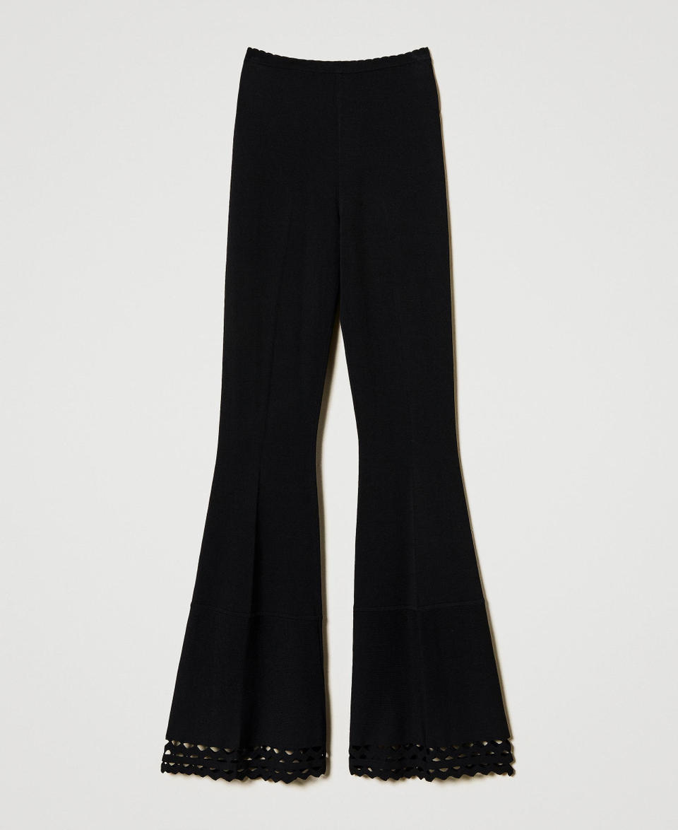 Twin Set Pantaloni flare con motivo geometrico Grande vendita