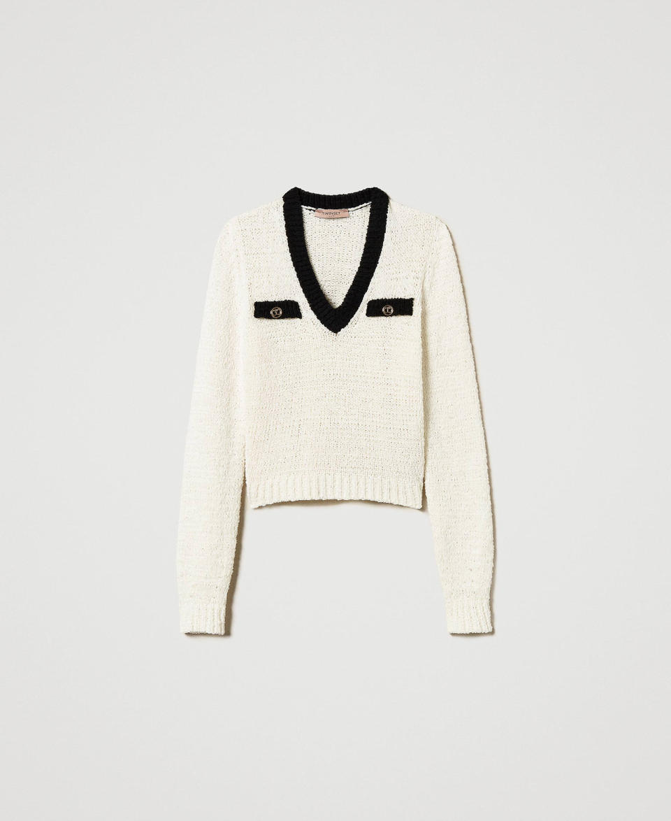 Twin Set Maglia con bottoni Oval T Black Friday