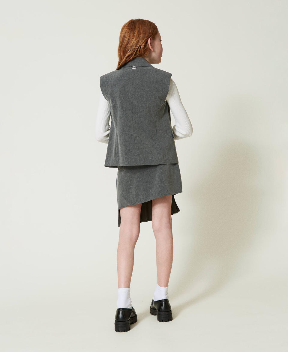 Twin Set Gilet monopetto in flanella Smaltimento dello stoccaggio