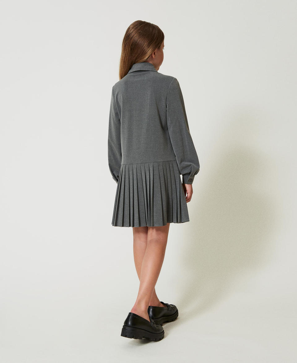 Twin Set Abito corto in flanella con cravatta Latest fashion
