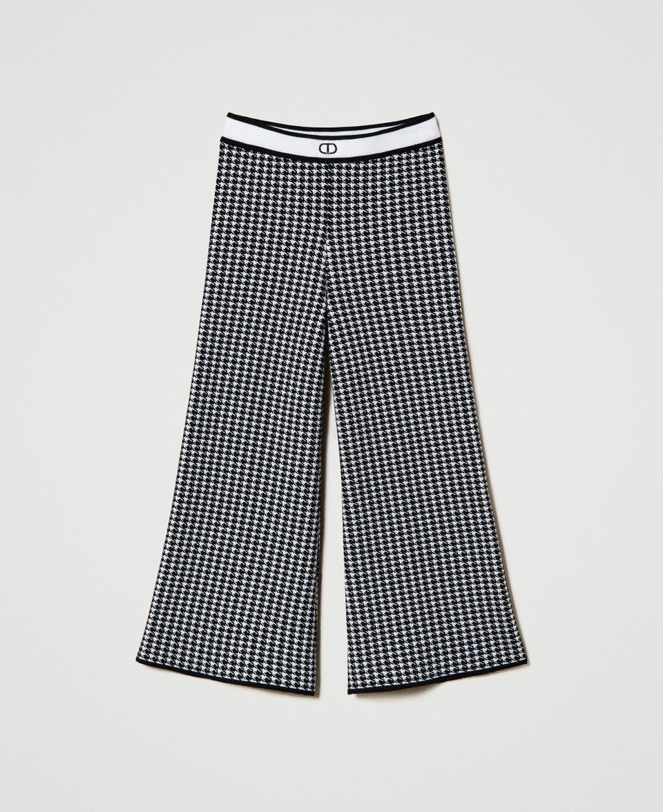 Twin Set Pantaloni in maglia jacquard pied de poule Lightning offer