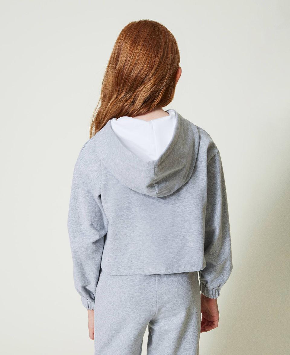 Twin Set Felpa cropped con logo ricamato Nuovi prodotti