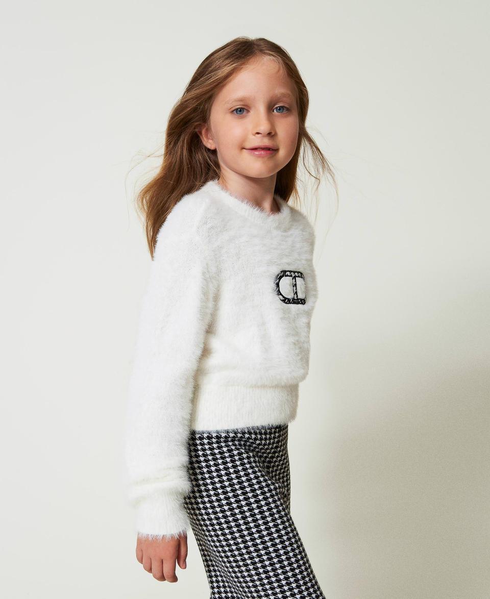 Twin Set Maglia effetto pelliccia con logo Oval T Bestseller