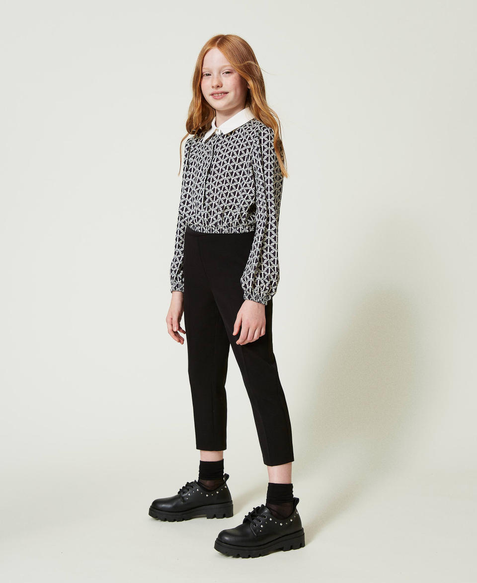 Twin Set Pantaloni a sigaretta in flanella Offerte stagionali
