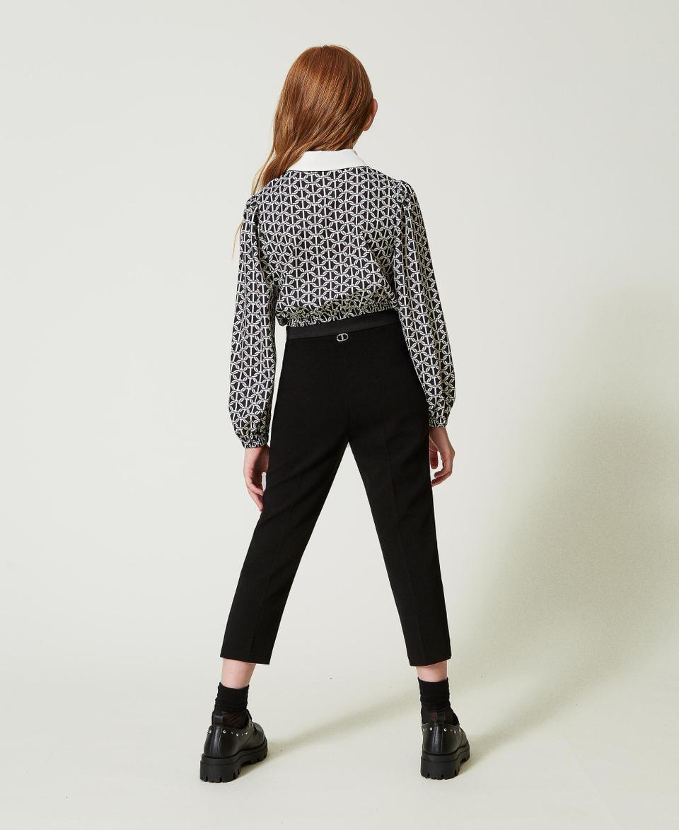 Twin Set Pantaloni a sigaretta in flanella Offerte stagionali