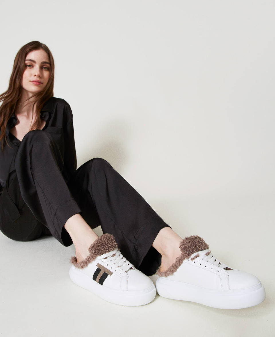 Twin Set Sneakers slide con faux fur Ultimi tre giorni