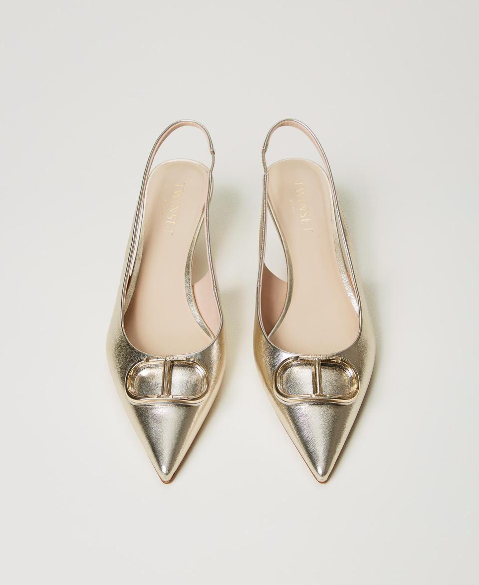 Twin Set Décolleté sling back con Oval T Fino al 60% di sconto