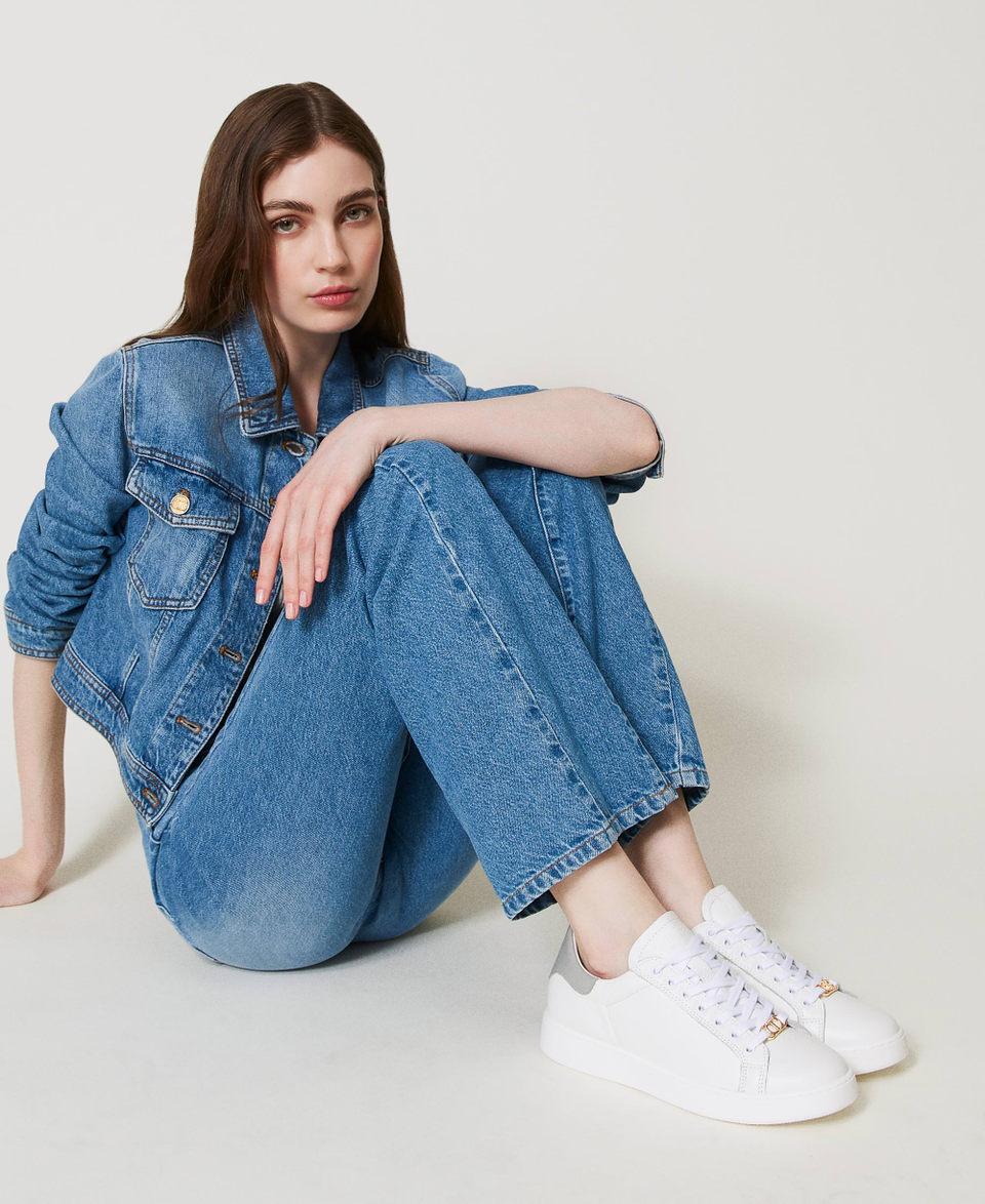 Twin Set Sneakers in pelle con Oval T Italia