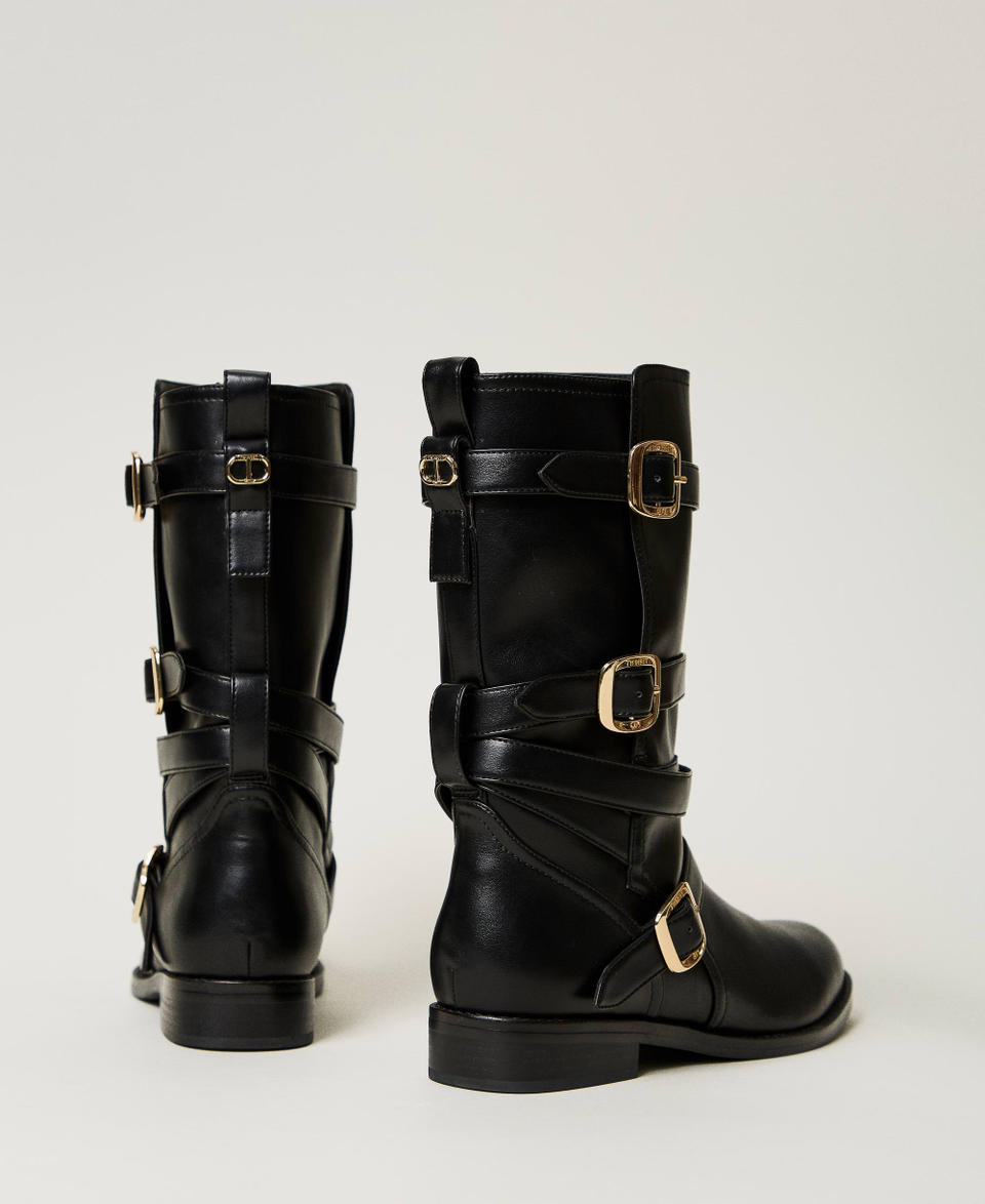 Twin Set Stivali biker con cinturini In Linea