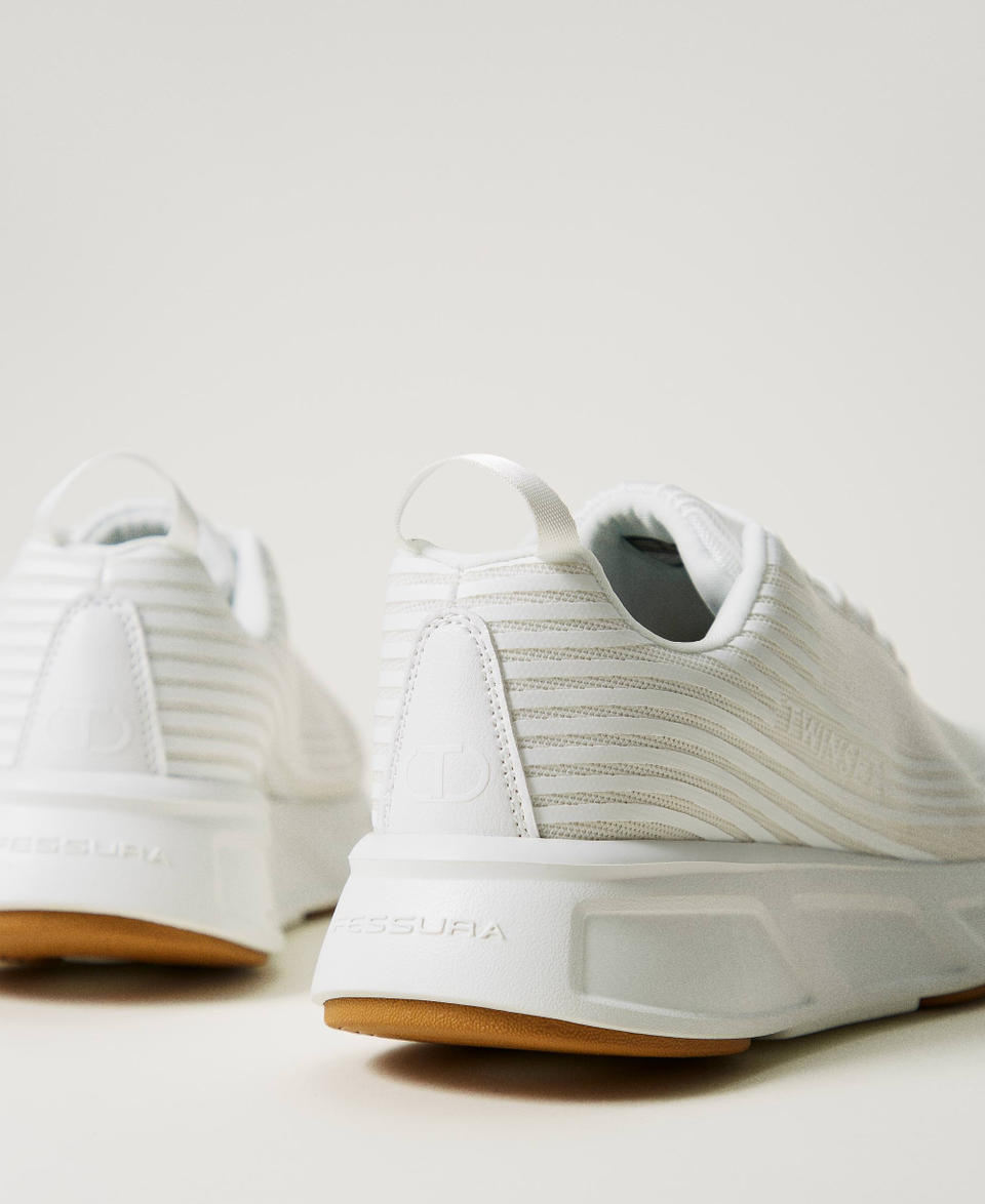 Twin Set Sneakers Fessura a righe con logo Nuovo