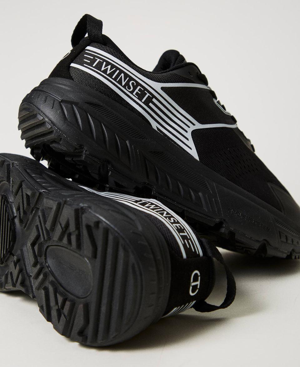 Twin Set Sneakers Fessura a righe con logo a contrasto Vendita