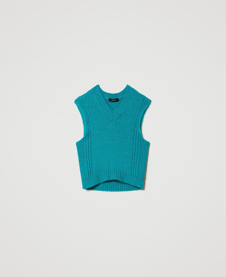 Twin Set Gilet in misto lana seamless Online