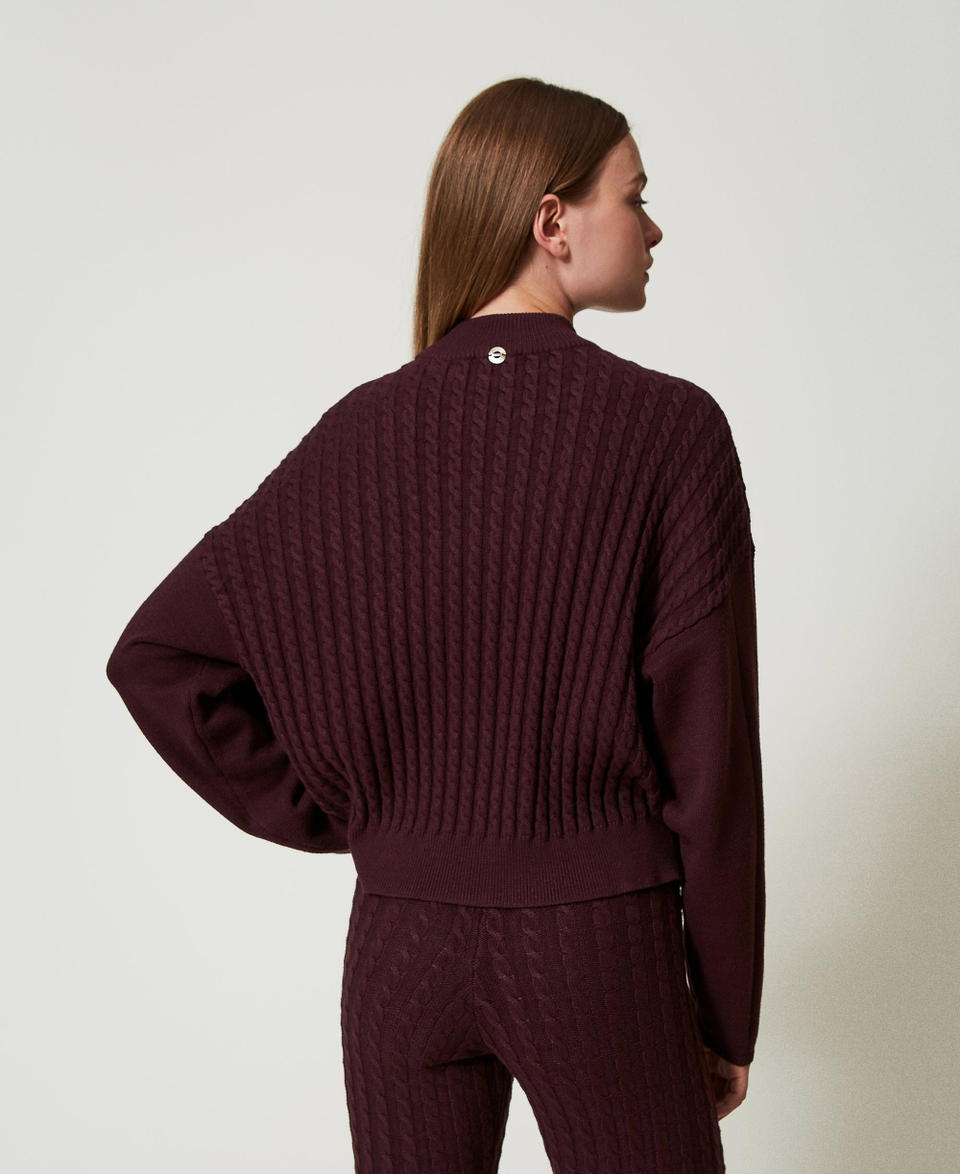 Twin Set Maglia lupetto a trecce con strass Hotsell