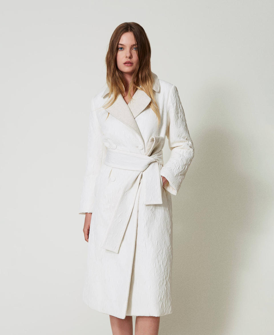 Twin Set Cappotto doppiopetto goffrato Offerta natalizia