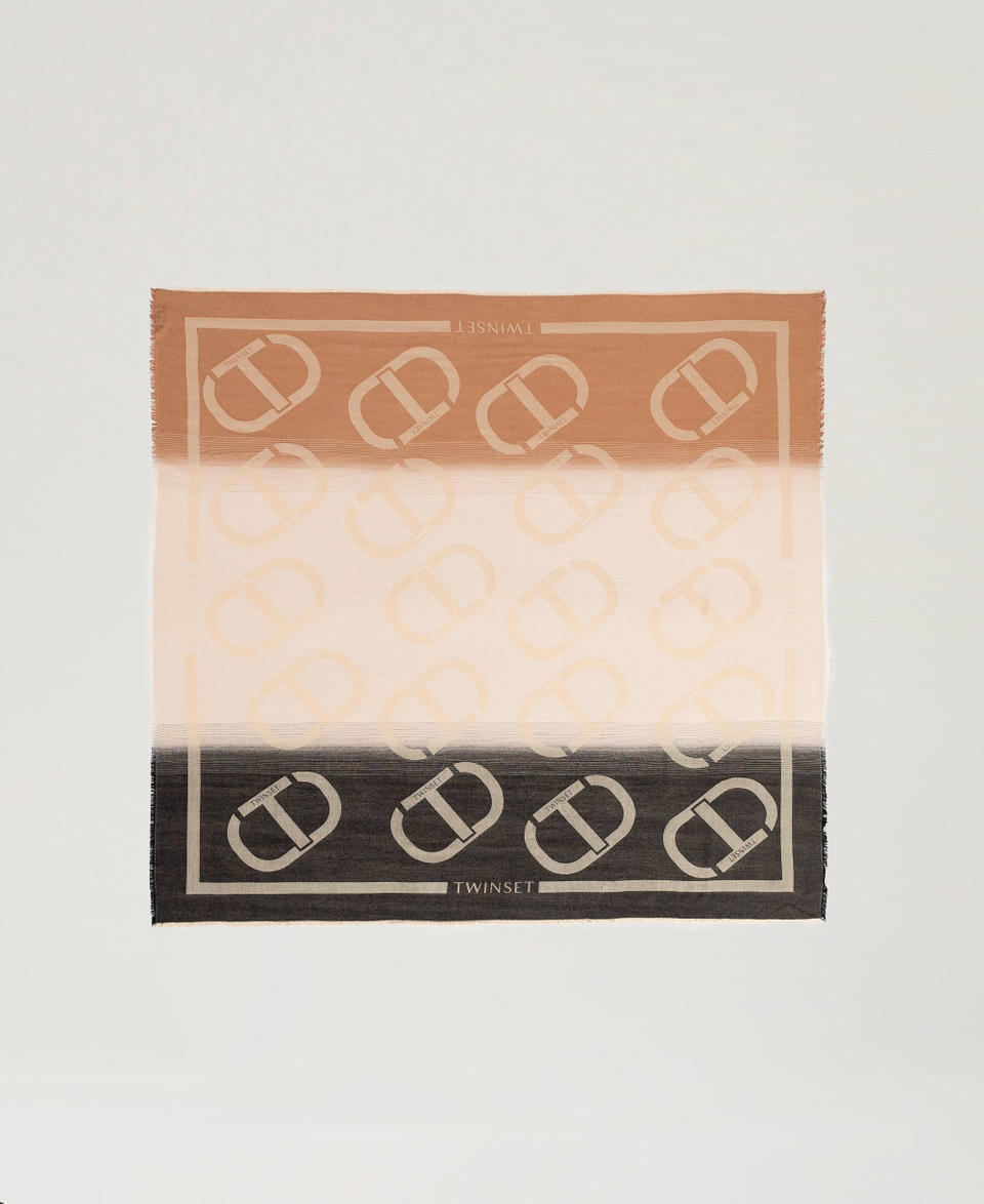 Twin Set Kefiah jacquard con Oval T Promozione temporanea