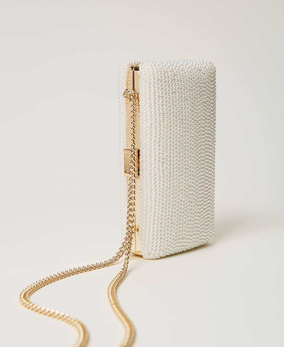 Twin Set Clutch con perle e Oval T Lightning offer