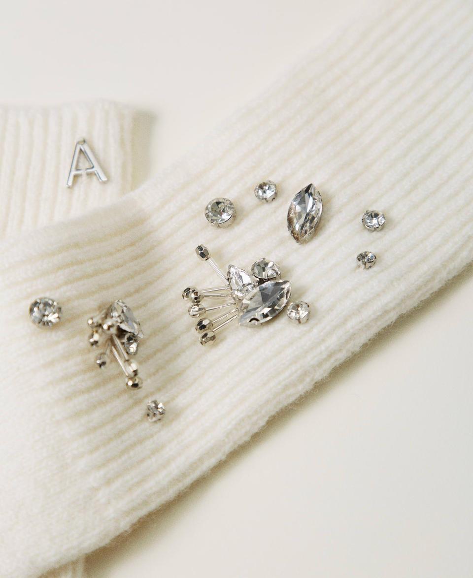 Twin Set Guanti in maglia con ricami Offerta Pasqua