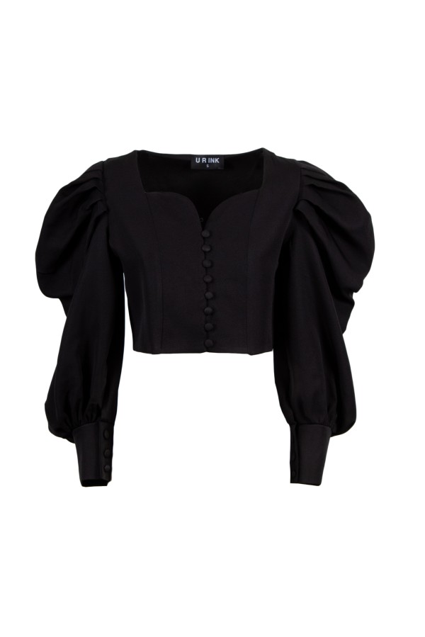 U R Ink MADRUGA 234W4D6 CAMICIE e BLUSE NERO Presa