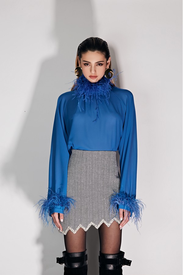 U R Ink LATINA 234W3M0 CAMICIE e BLUSE BLU Soddisfazione Garantita