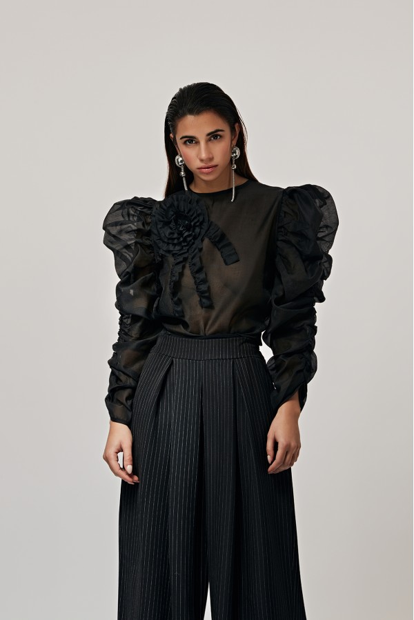 U R Ink LA SAVINA 234W4D6 CAMICIE e BLUSE NERO Novità