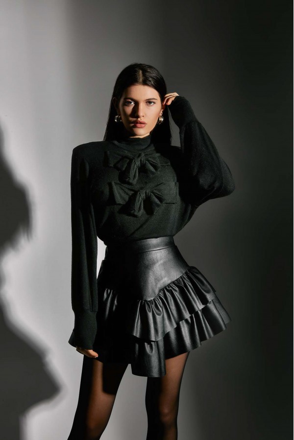 U R Ink PENELOPE024W1A4 GONNE BLACK Vendita