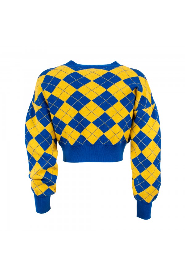 U R Ink PELOTAS 134W3J1 MAGLIERIA BLU-GIALLO Moda