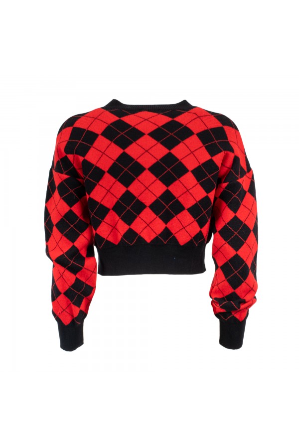 U R Ink PELOTAS 134W3J0 MAGLIERIA NERO-ROSSO 2025