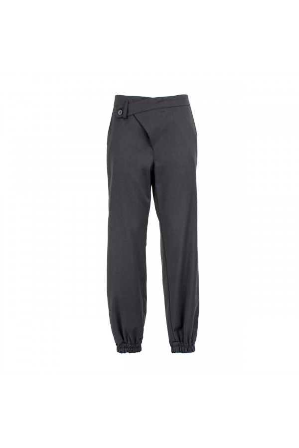 U R Ink OLYMPE 244W34A PANTALONI GRIGIO Qualità