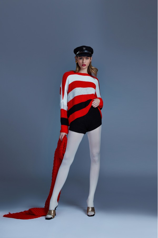 U R Ink MENDOZA134W20A MAGLIERIA ROSSO/BIANCO/NERO Shopping online