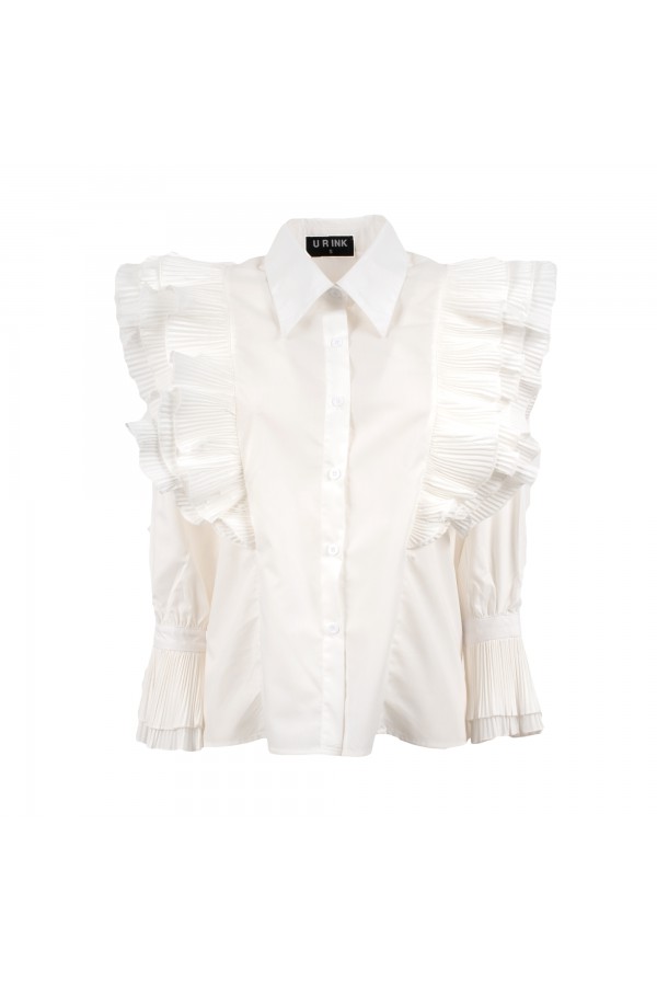 U R Ink LEPE 254W3D7 CAMICIE e BLUSE BIANCO Offerta Pasqua