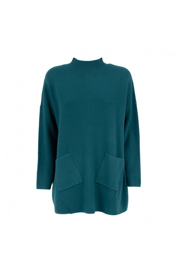 U R Ink NILDE204W1L9 MAGLIERIA GREEN-TEAL Grandi sconti