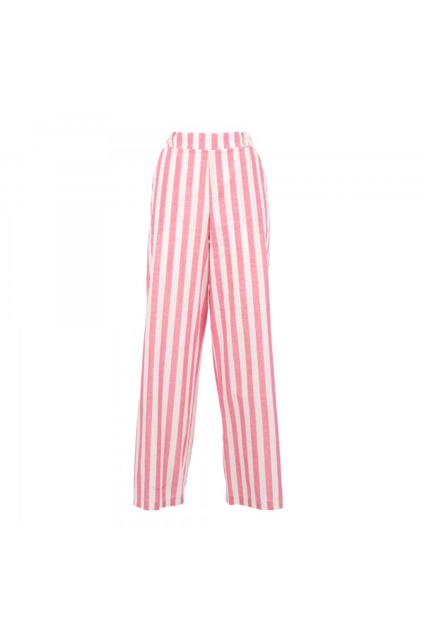 U R Ink VERACRUZ244S3M7 PANTALONI BIANCO-ROSA Offerta settimanale
