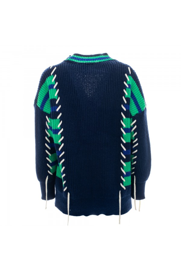 U R Ink SANTIAGO064W25A MAGLIERIA BLU/VERDE Vendita calda
