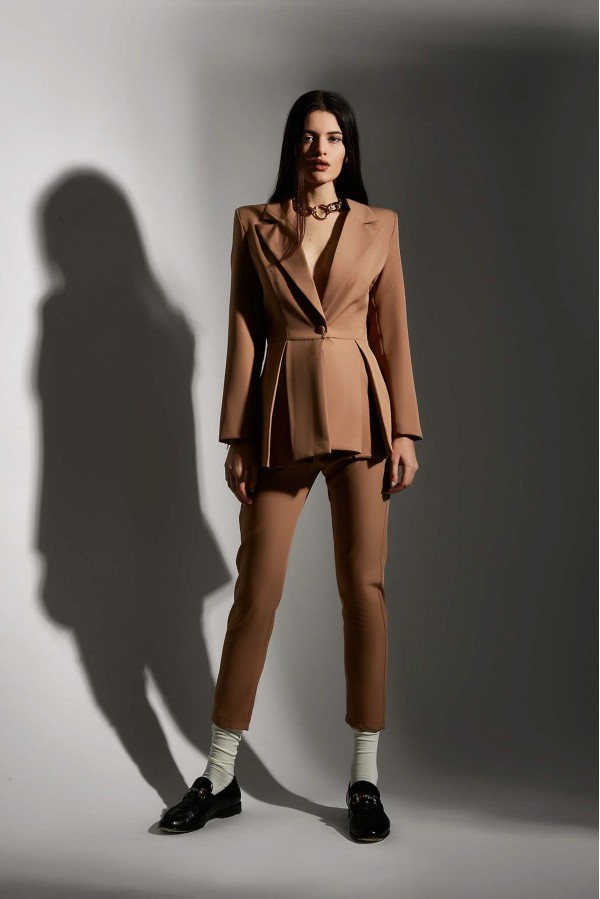 U R Ink RICCARDINA 054W1B0 PANTALONI BEIGE Offerta migliore
