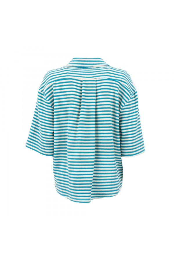 U R Ink LAS TUNAS 134S3V9 T-SHIRT BIANCO-CELESTE Offerte esclusive