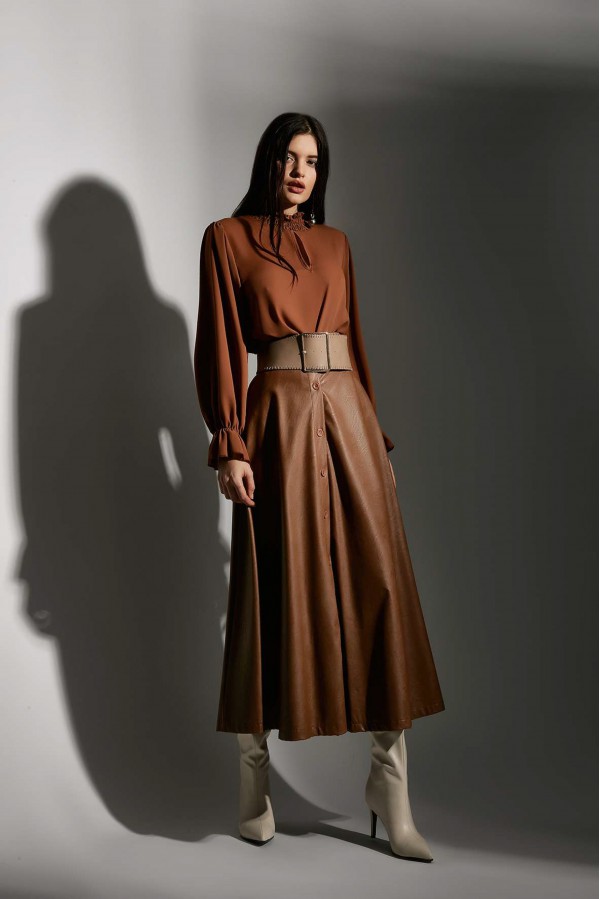 U R Ink VALERIA194W1E4 CAMICIE e BLUSE TOBACCO Offerte speciali