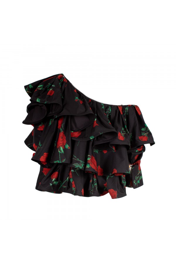 U R Ink VISEU 234S4J0 CAMICIE e BLUSE NERO-ROSSO Saldi Di Fabbrica