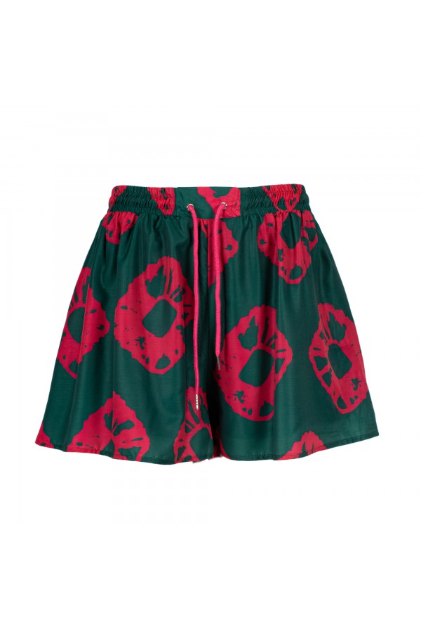 U R Ink ARANJUEZ 094S411 SHORTS VERDE/MAGENTA Enormi sconti