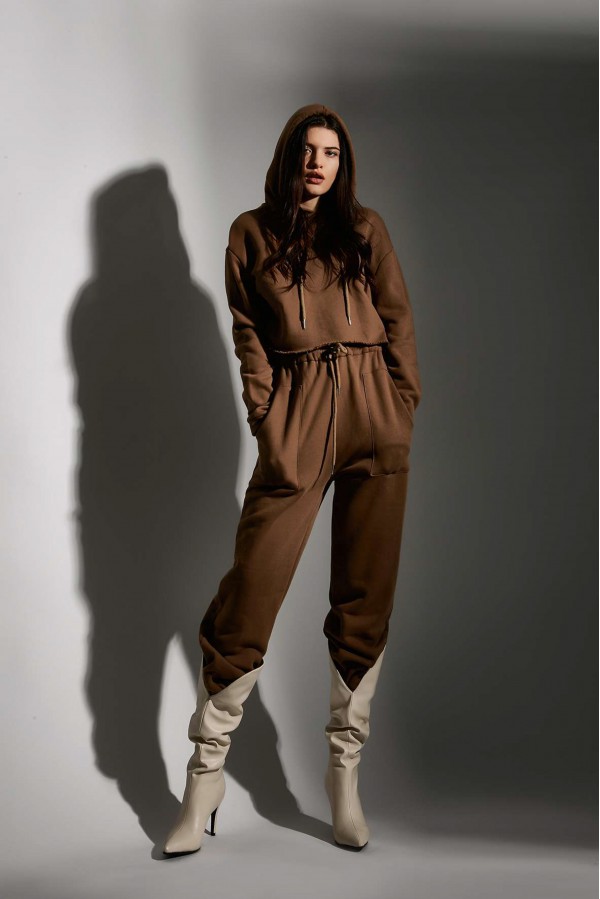 U R Ink DIANA054W1H4 PANTALONI CARAMEL In vendita