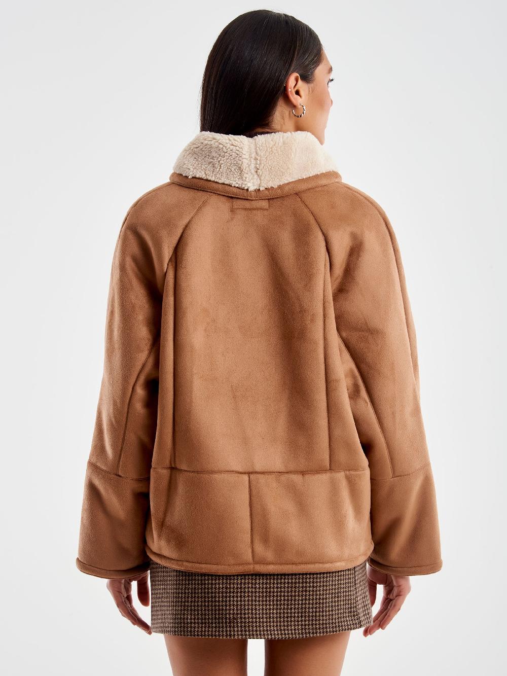 Vicolo Giubbotto Effetto Scamosciato Vintage – Vicolo Online Outlet