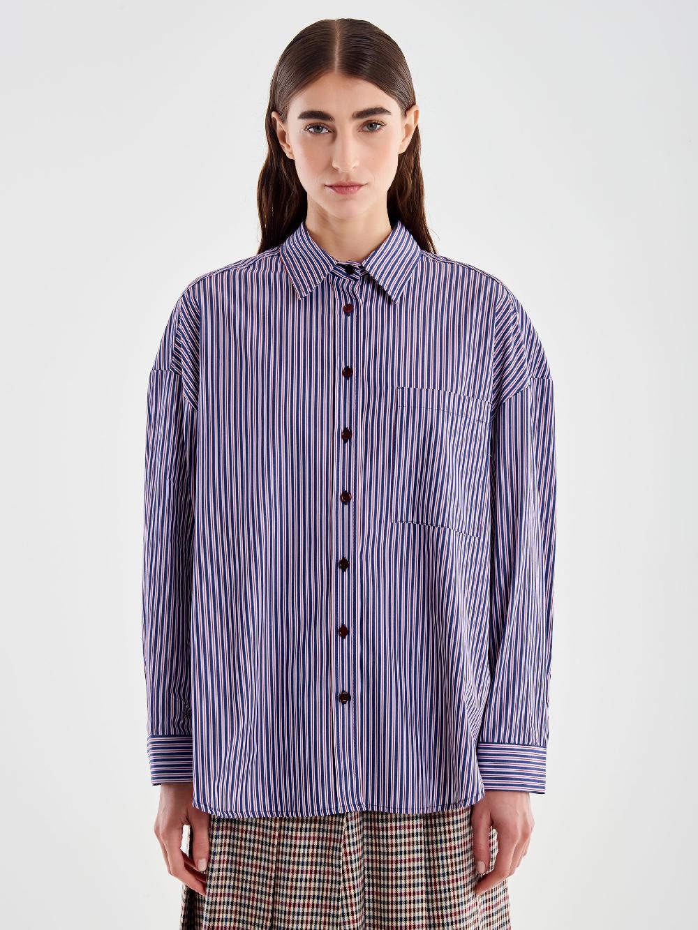 Vicolo Camicia con Tasca a Righe Blu Offerte esclusive