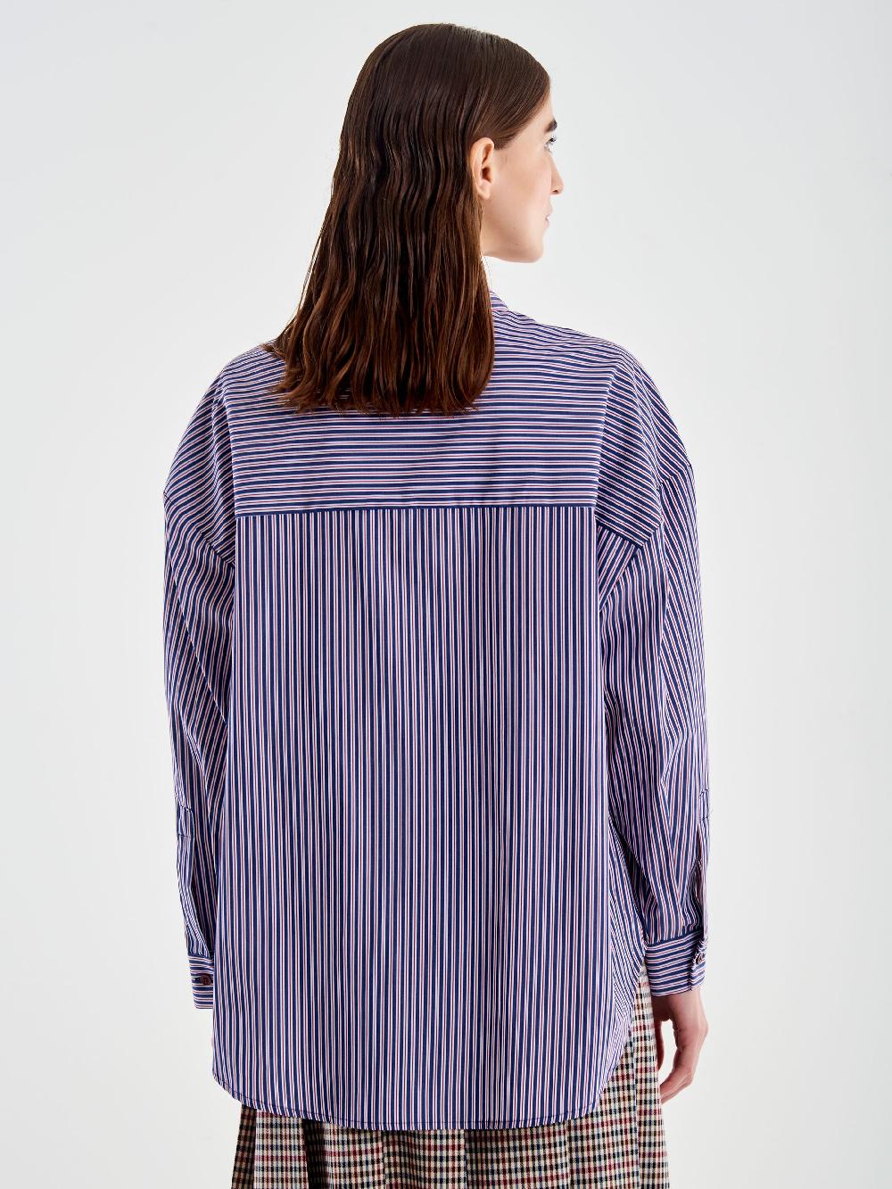 Vicolo Camicia con Tasca a Righe Blu Offerte esclusive