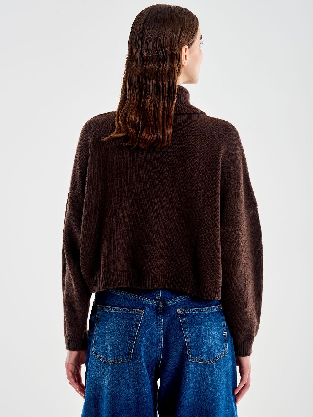 Vicolo Pull Collo Alto Aperto Moro Grandi sconti
