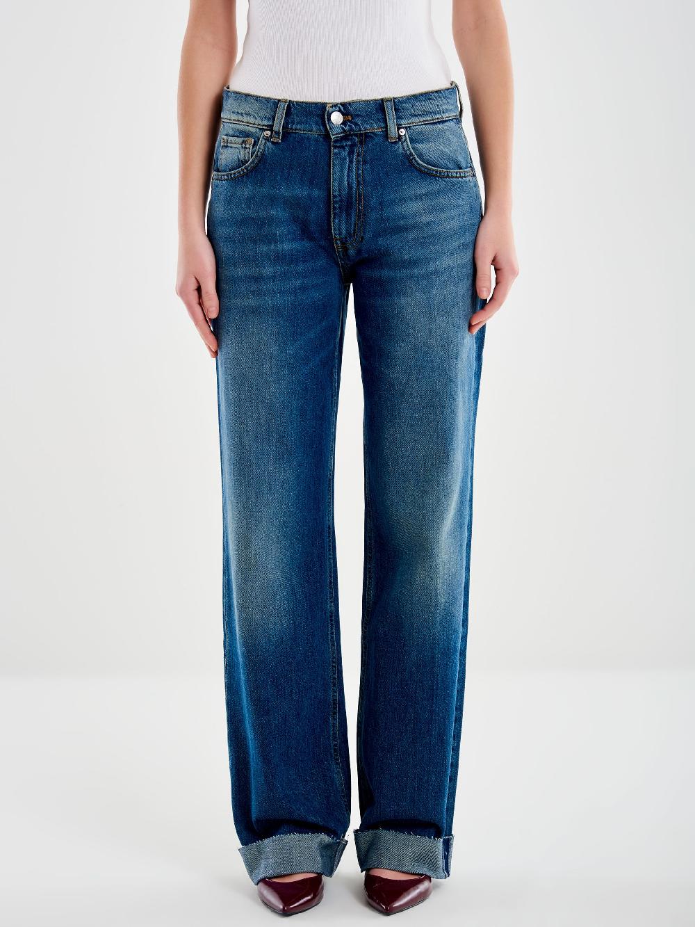 Vicolo Jeans Icon Alex con Risvolto Blu Promozione temporanea