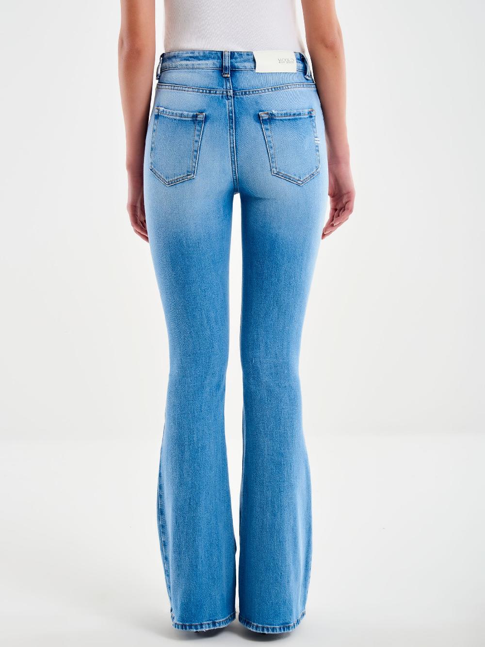 Vicolo Jeans Gisele Flare Blu Medio Blu Fino al 65% di sconto