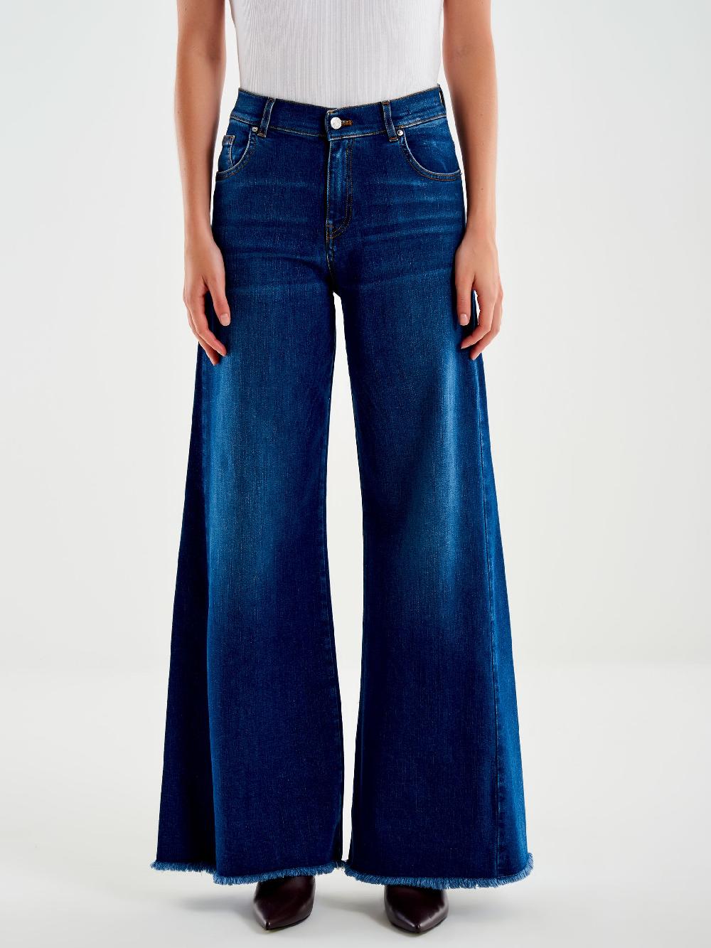 Vicolo Jeans Antonia Ampio Blu 50% di sconto per tempo limitato
