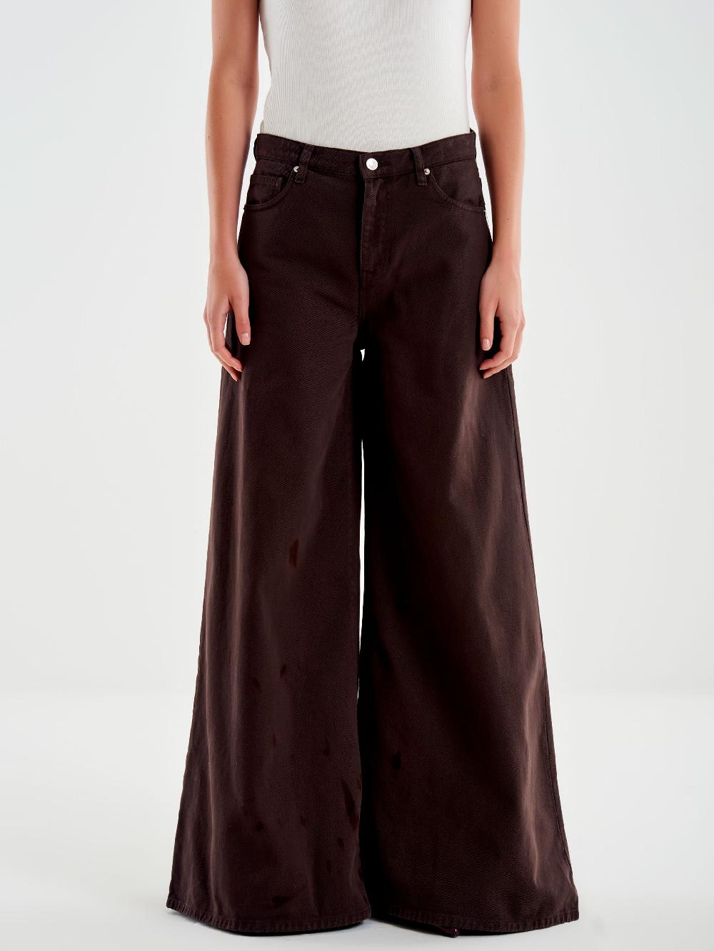 Vicolo Jeans Nikoleta Ampi Marroni Marrone 2025