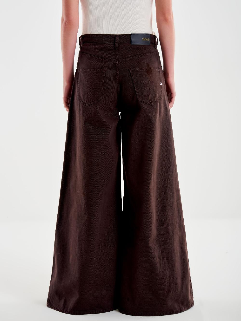 Vicolo Jeans Nikoleta Ampi Marroni Marrone 2025